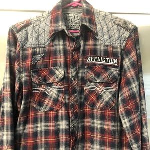 Men’s affliction size medium button down